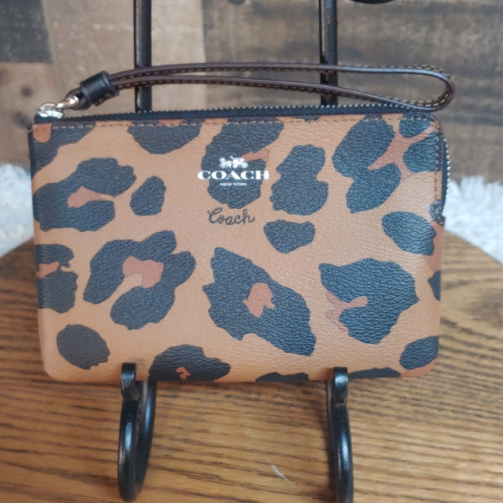 Coach Leopard Print Wristlet